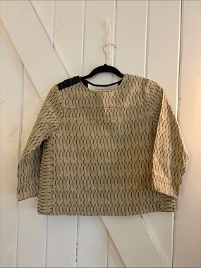 Ace and Jig cream and black Patterned Long-Sleeve Top